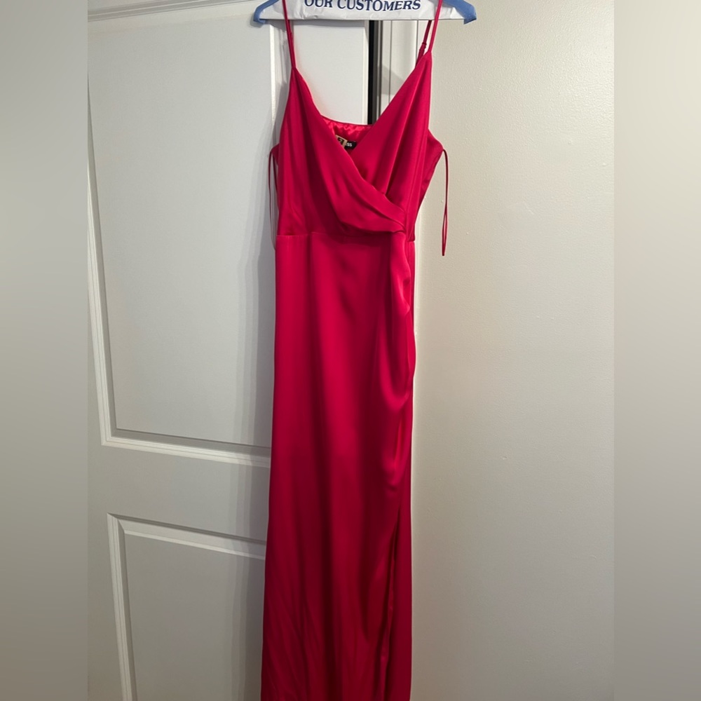 Hot pink maxi dress
